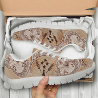 Kosrae Sneakers - Hibiscus Flowers Vintage Style - Polynesian Pride