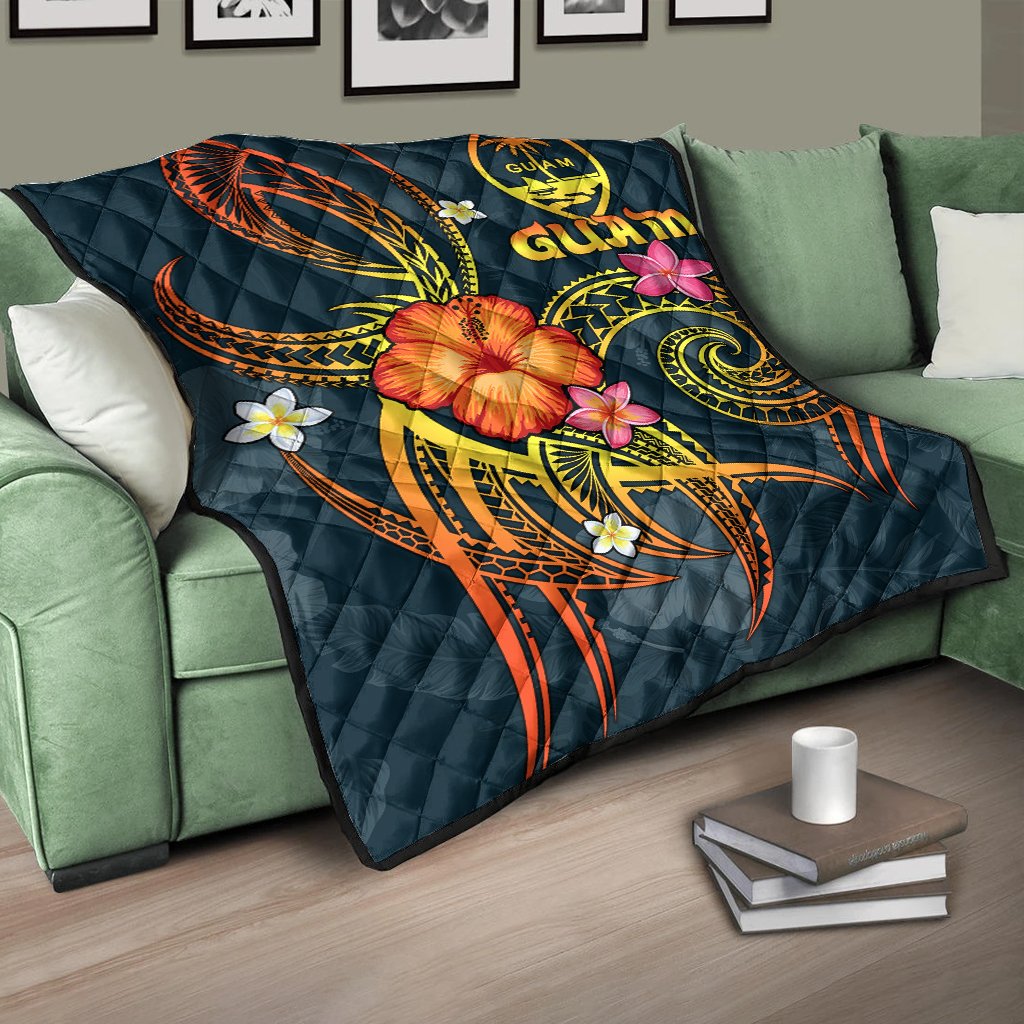 Guam Polynesian Premium Quilt - Legend of Guam (Blue) - Polynesian Pride