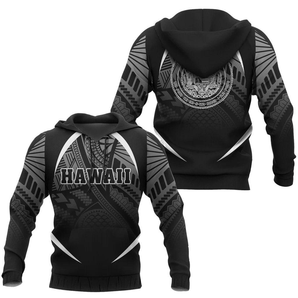 Hawaii Polynesian Hoodie White The Face Style Unisex White - Polynesian Pride