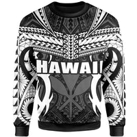 Hawaii Polynesian Tribal Kanaka Maoli Sweatshirt - AH - White - Mark Style - Polynesian Pride