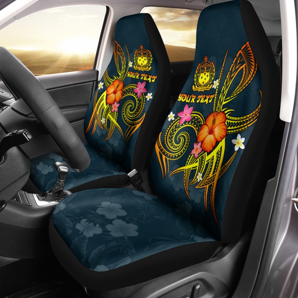 Polynesian Hawaii Personalised Car Seat Covers - Legend of Samoa (Blue) Universal Fit Blue - Polynesian Pride