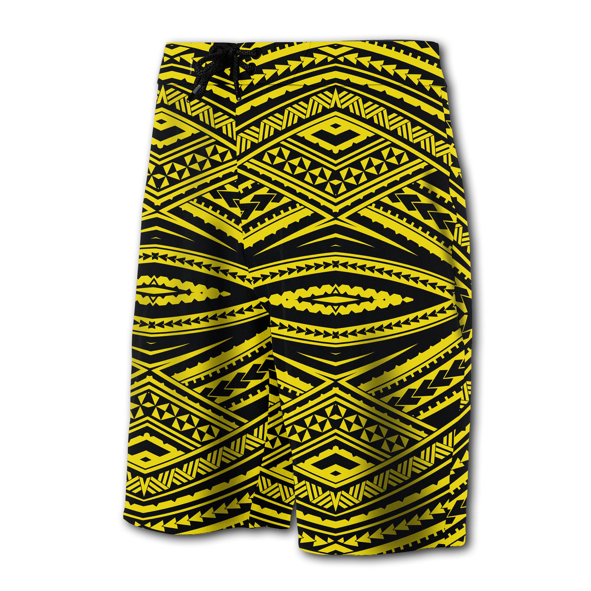 Hawaii Polynesian Tatau Board Shorts Yellow - Polynesian Pride
