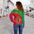 (Custom Personalised) Vanuatu Off Shoulder Sweater Pattern Sand Drawing LT13 - Polynesian Pride