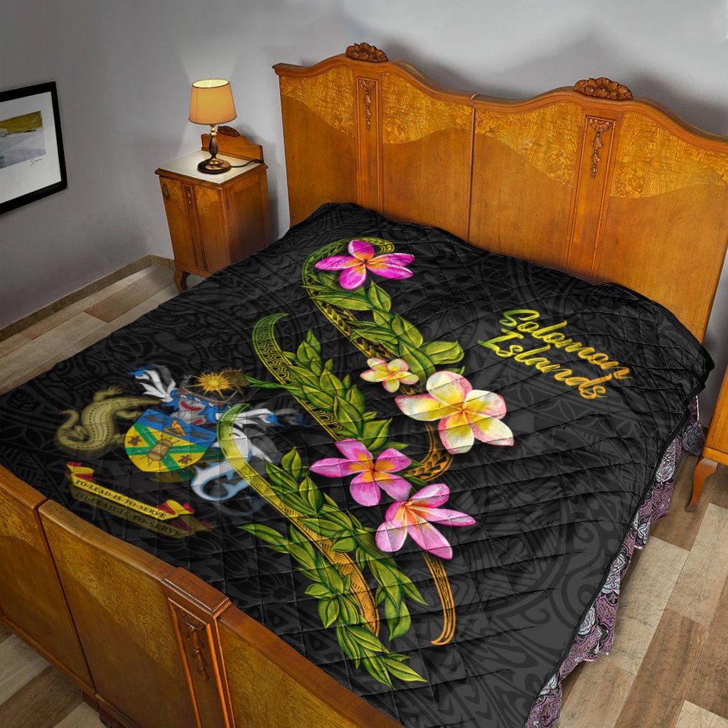 Solomon Islands Polynesian Quilt - Plumeria Tribal - Polynesian Pride