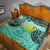 Tokelau Premium Quilt - Vintage Floral Pattern Green Color - Polynesian Pride