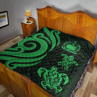 Samoa Premium Quilt - Green Tentacle Turtle - Polynesian Pride
