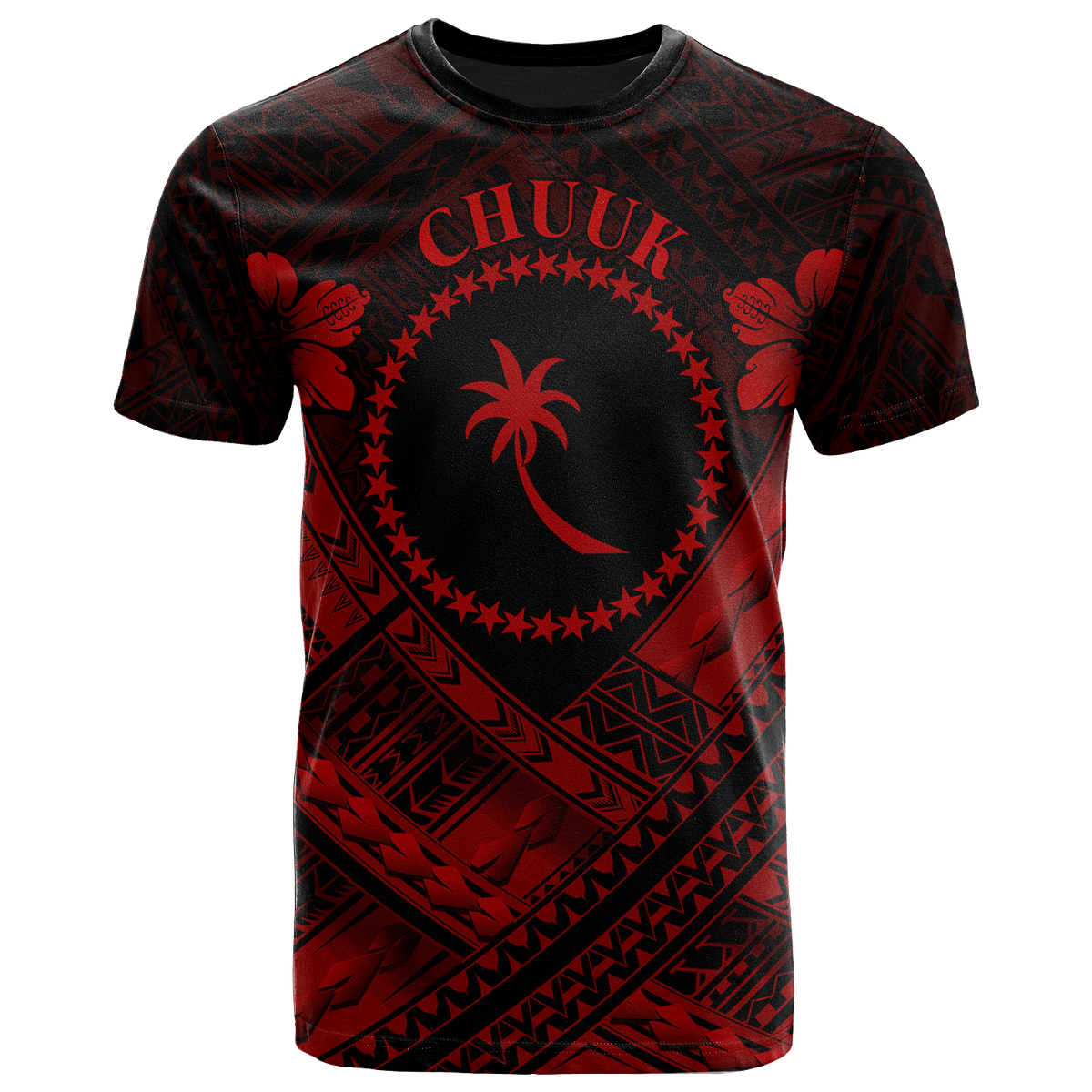 Chuuk Polynesian T Shirt Chuuk Red Seal Camisole Hibiscus Style Unisex Red - Polynesian Pride