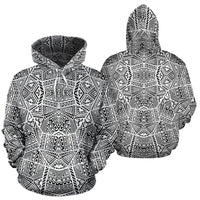Polynesian Tribal Hoodie 07 Unisex White - Polynesian Pride