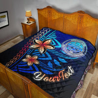 Federated States of Micronesia Custom Personalised Premium Quilt - Vintage Tribal Mountain - Polynesian Pride