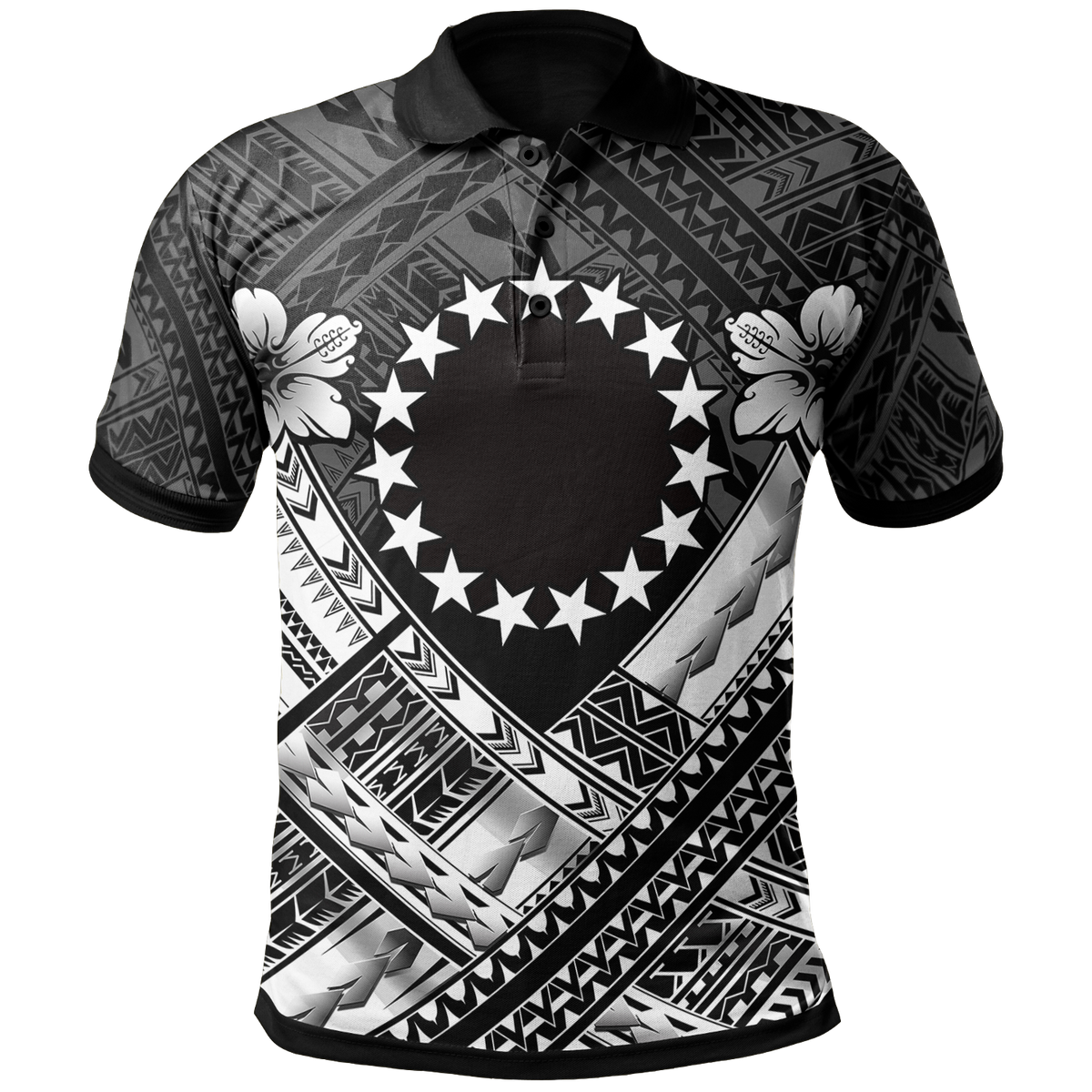 Cook Islands Polynesian Polo Shirt Kuki Airani White Seal Camisole Hibiscus Style Unisex White - Polynesian Pride