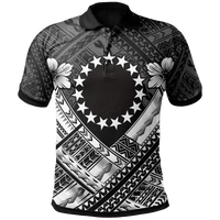 Cook Islands Polynesian Polo Shirt Kuki Airani White Seal Camisole Hibiscus Style Unisex White - Polynesian Pride