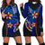 New Caledonia Hoodie Dress - Vintage Tribal Mountain Blue - Polynesian Pride