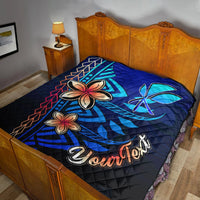 Hawaii Custom Personalised Premium Quilt - Vintage Tribal Mountain - Polynesian Pride