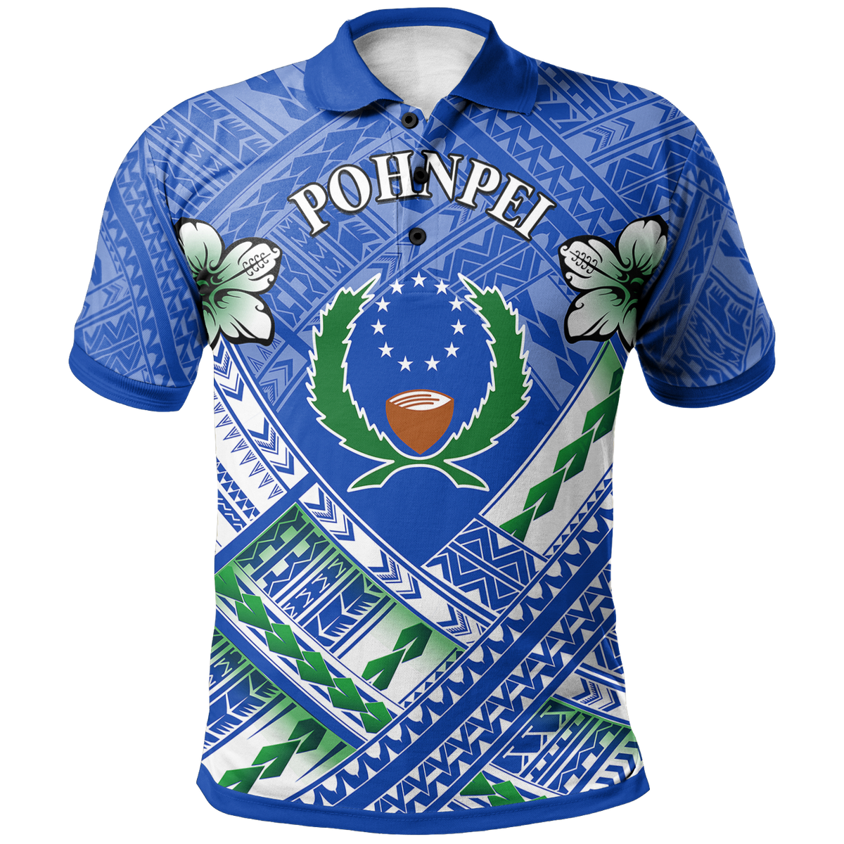 Pohnpei Polynesian Polo Shirt Pohnpei Flag Camisole Hibiscus Style Unisex Reggae - Polynesian Pride