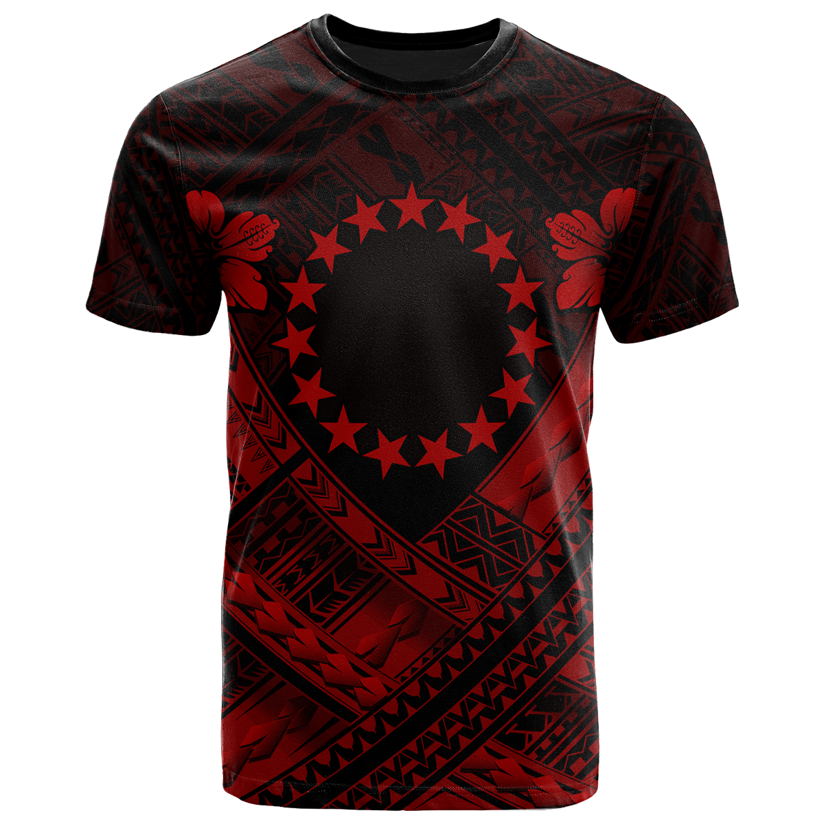 Cook Islands Polynesian T Shirt Cook Islands Red Seal Camisole Hibiscus Style Unisex Red - Polynesian Pride