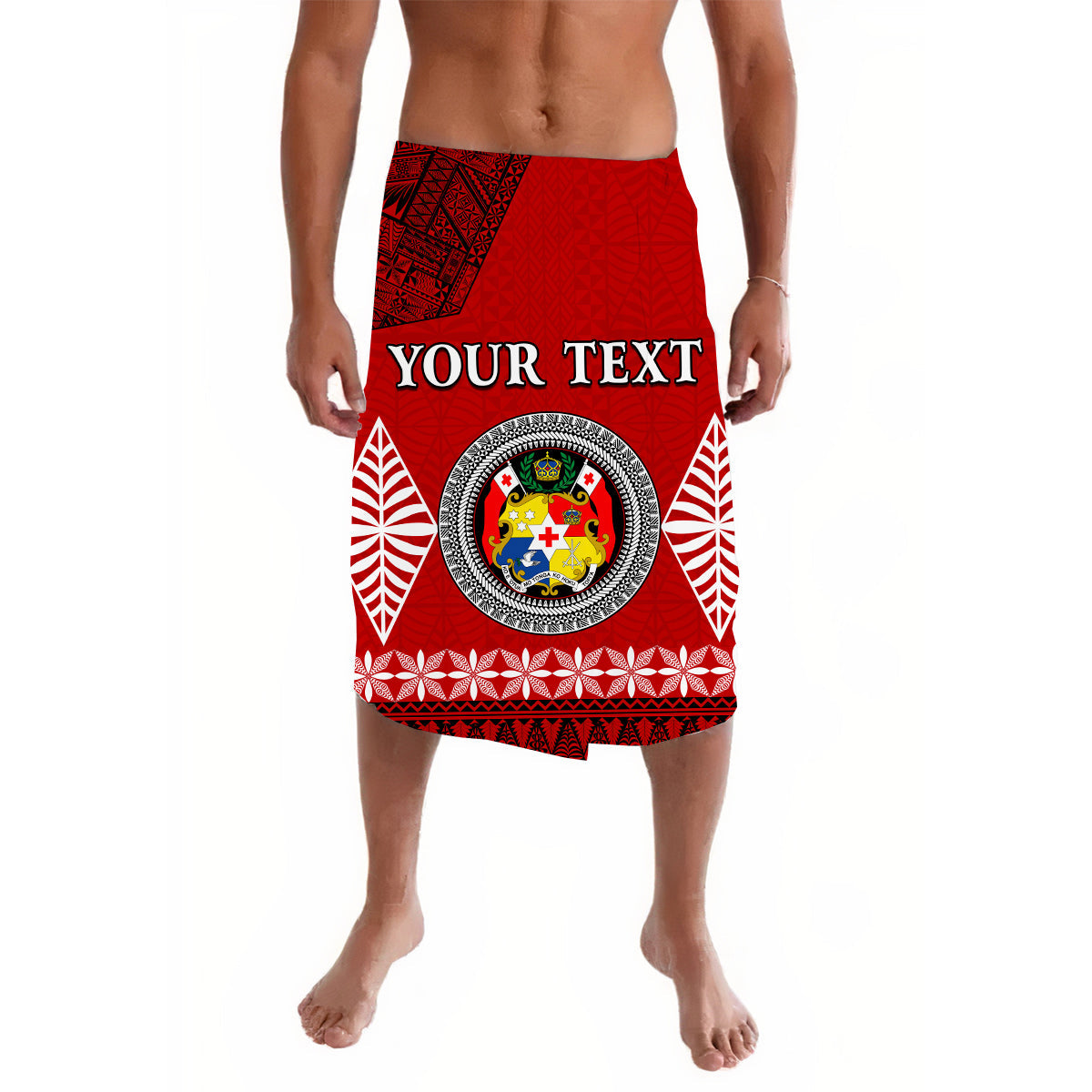 Custom Vavau Tonga Lavalava Tongan Ngatu LT13 Red - Polynesian Pride