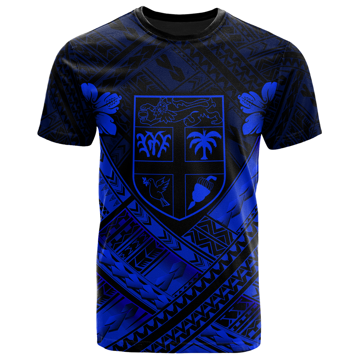 Fiji Polynesian Custom T Shirt Fijian Blue Seal Camisole Hibiscus Style Unisex Blue - Polynesian Pride