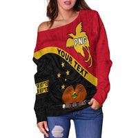 (Custom Personalised) Papua New Guinea Rugby Off Shoulder Sweater The Kumuls PNG LT13 - Polynesian Pride