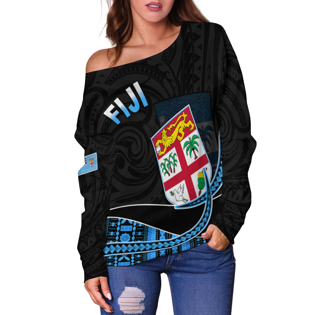 (Custom Personalised) Fiji Polynesian Off Shoulder Sweater Featured Fijian Lovers LT13 - Polynesian Pride