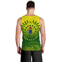 Cook Islands Men Tank Top Polynesian Tattoo Sunshine LT4 - Polynesian Pride
