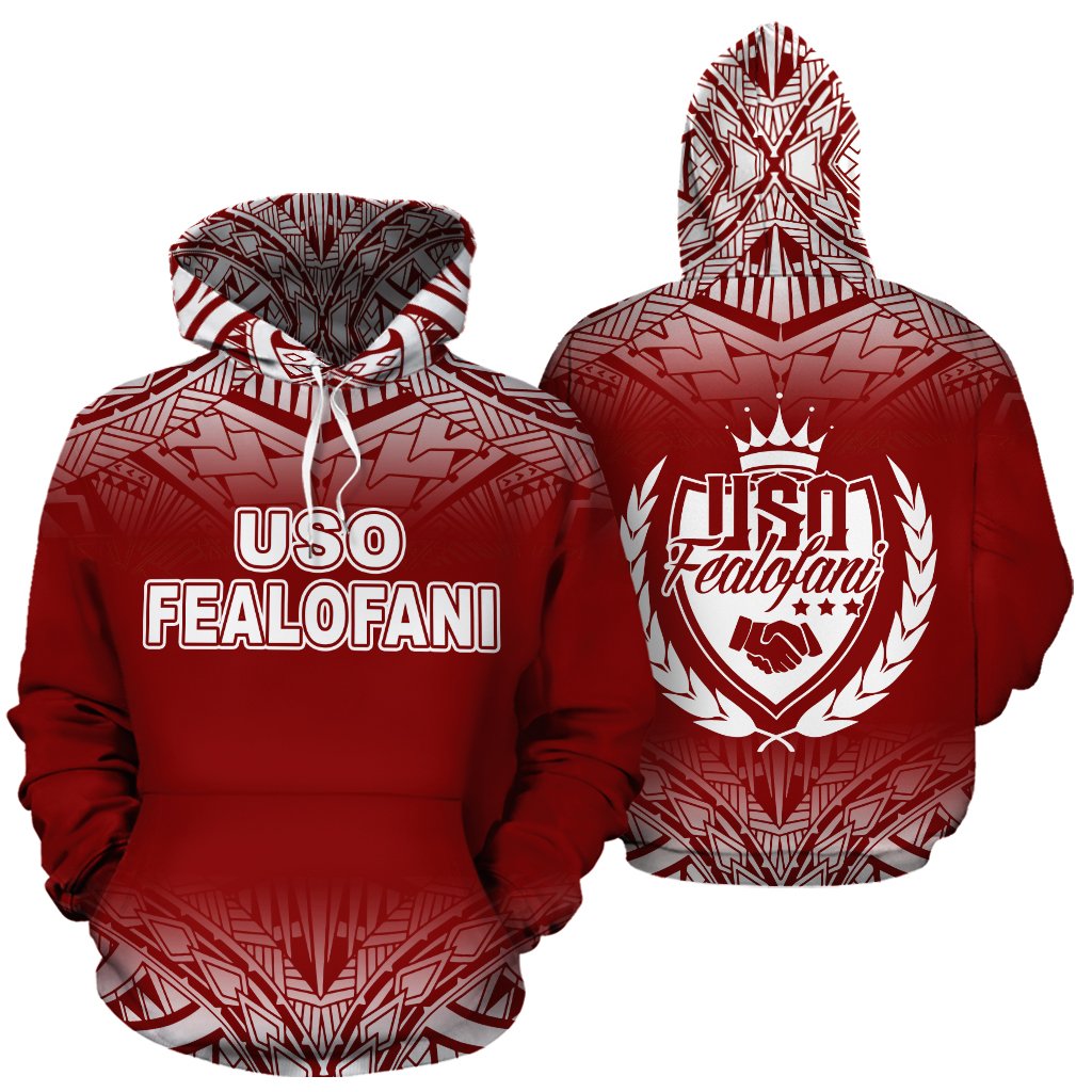 USO Fealofani Hoodie Unisex Red - Polynesian Pride