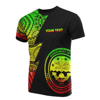 Federated States of Micronesia Custom All Over T Shirt F S M Seal Micronesian Reggae Pattern Unisex Reggae - Polynesian Pride