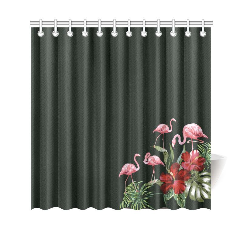 Pink Flamingos Shower Curtain - Polynesian Pride