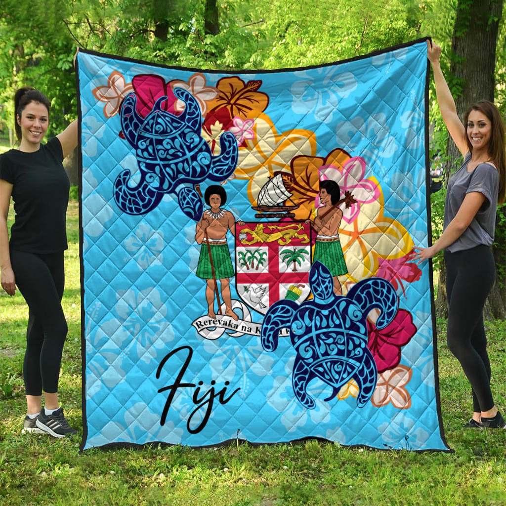 Fiji Premium Quilt - Tropical Style Blue - Polynesian Pride