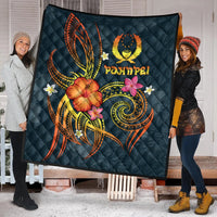 Pohnpei Polynesian Premium Quilt - Legend of Pohnpei (Blue) - Polynesian Pride