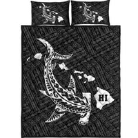 Shark Polynesia Quilt Bed Set Black - Polynesian Pride