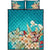 Plumeria Sound Quilt Bed Set Black - Polynesian Pride