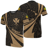 Kanaka Polynesian T Shirt Gold Doma Style Unisex Gold - Polynesian Pride