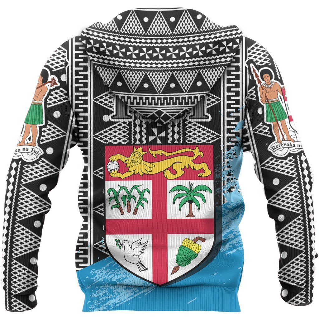 Fiji Tapa Hoodie Fiji Flag Coat of Arms Special - Polynesian Pride