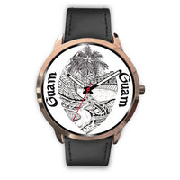 Guam Watch - Guam Polynesian 2 Black Leather - Polynesian Pride