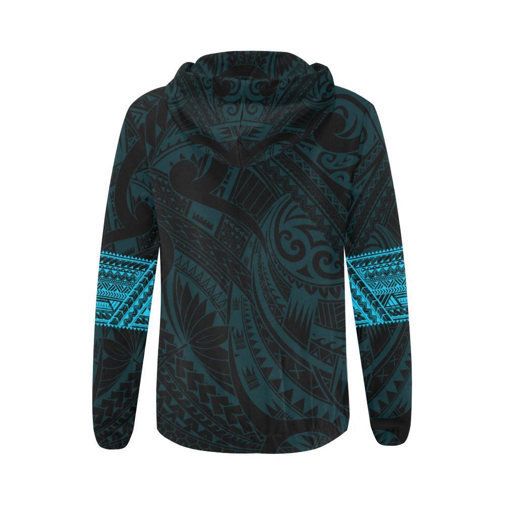 Maori Hoodie, New Zealand Tattoo All Over Print Zip up Hoodie - Polynesian Pride