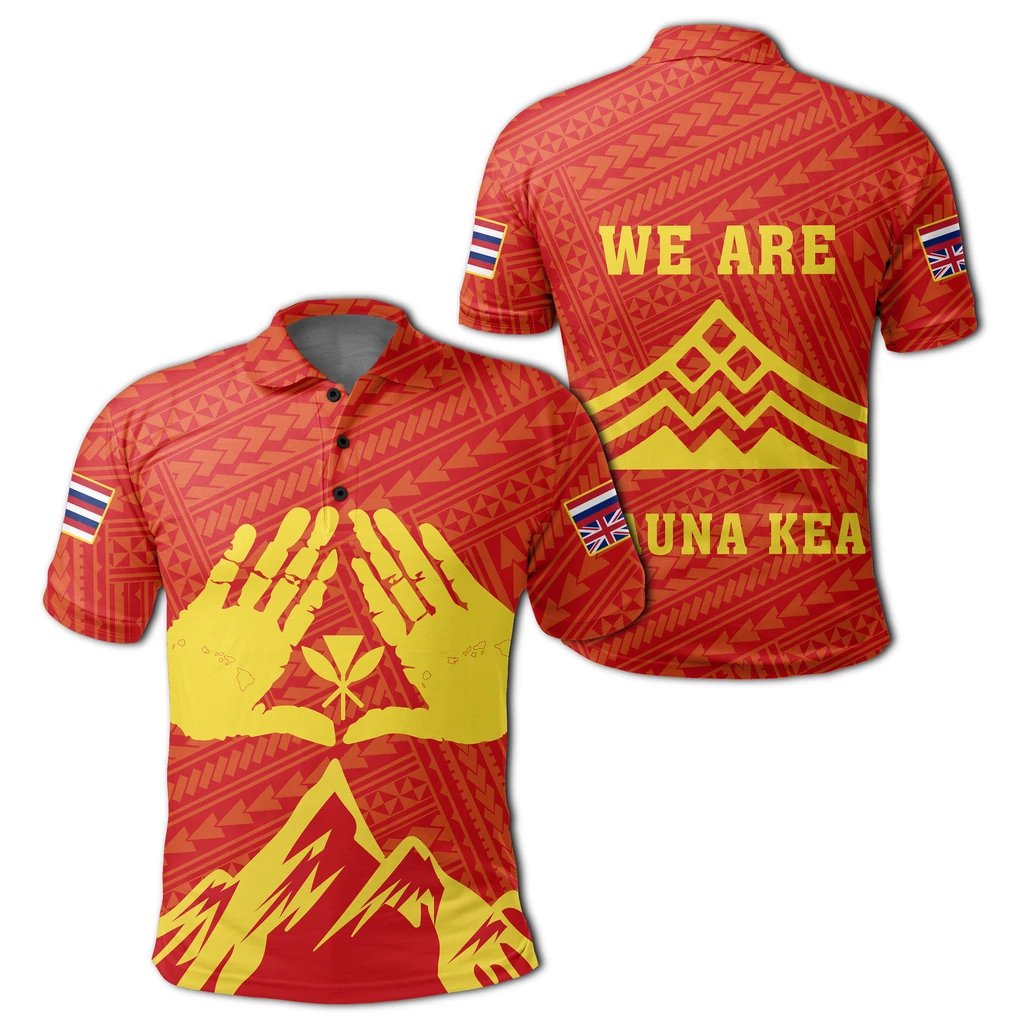 Mauna Kea Needs You Polo Shirt Unisex White - Polynesian Pride