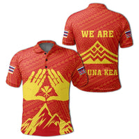 Mauna Kea Needs You Polo Shirt Unisex White - Polynesian Pride