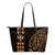 Kanaka Hawaii Map Gold Tribal Small Leather Tote Gold - Polynesian Pride