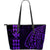 Kanaka Hawaii Map Purple Tribal Large Leather Tote Bag Purple - Polynesian Pride