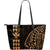 Kanaka Hawaii Map Gold Tribal Large Leather Tote Bag Gold - Polynesian Pride