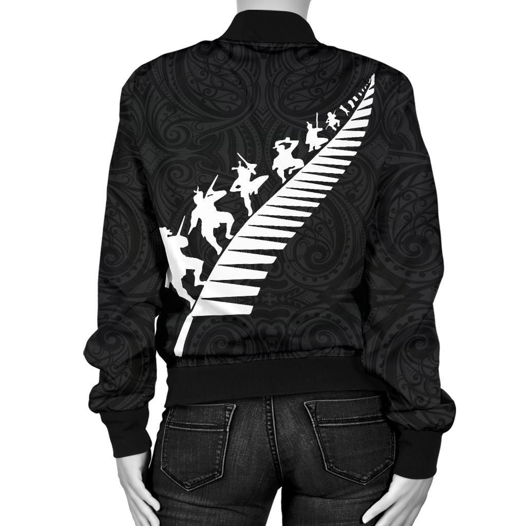 New Zealand Jackets, Maori Haka Fern Women's Bomber Jackets - Polynesian Pride