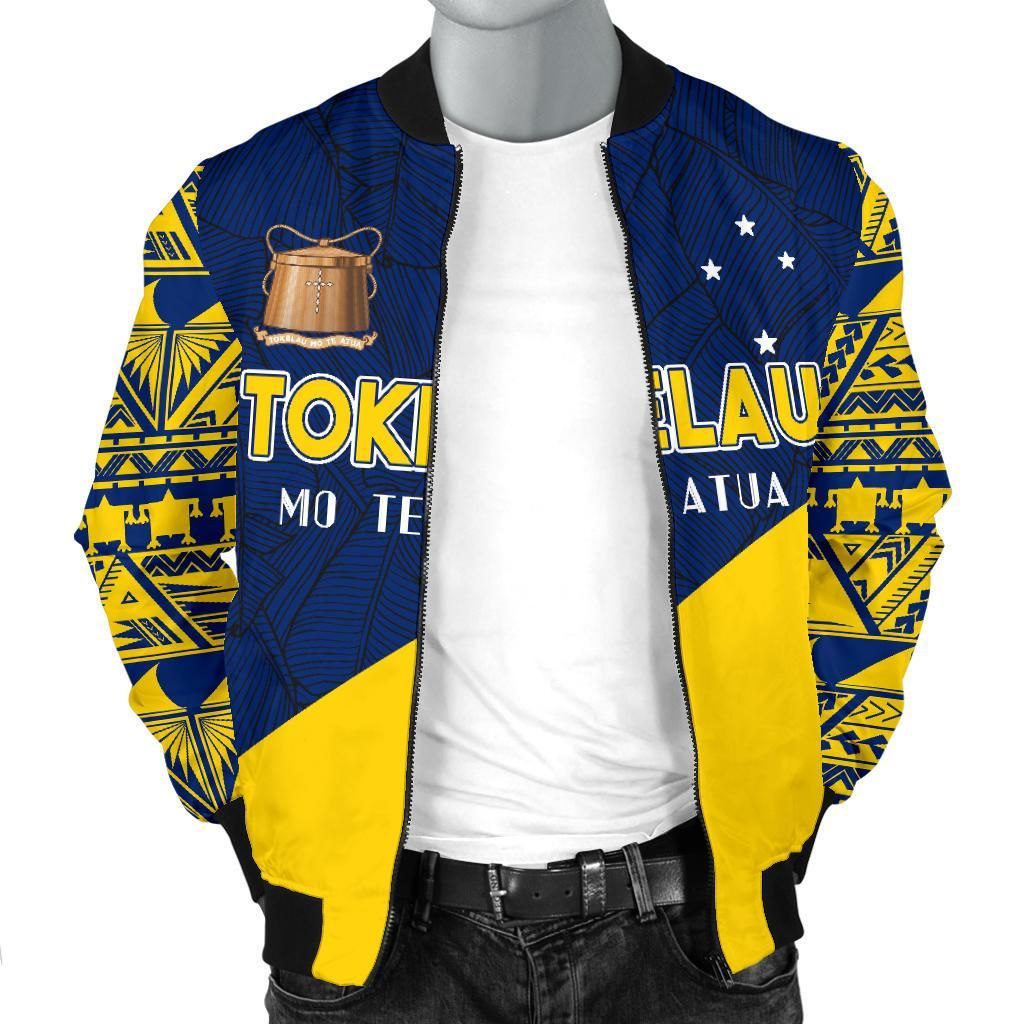 Tokelau Men Bomber Jacket Polynesian Canoe Style - Polynesian Pride