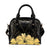 Personalised - Hawaii Royal Hibiscus Polynesian Tribal Shoulder Handbag Gold AH One Size Gold - Polynesian Pride