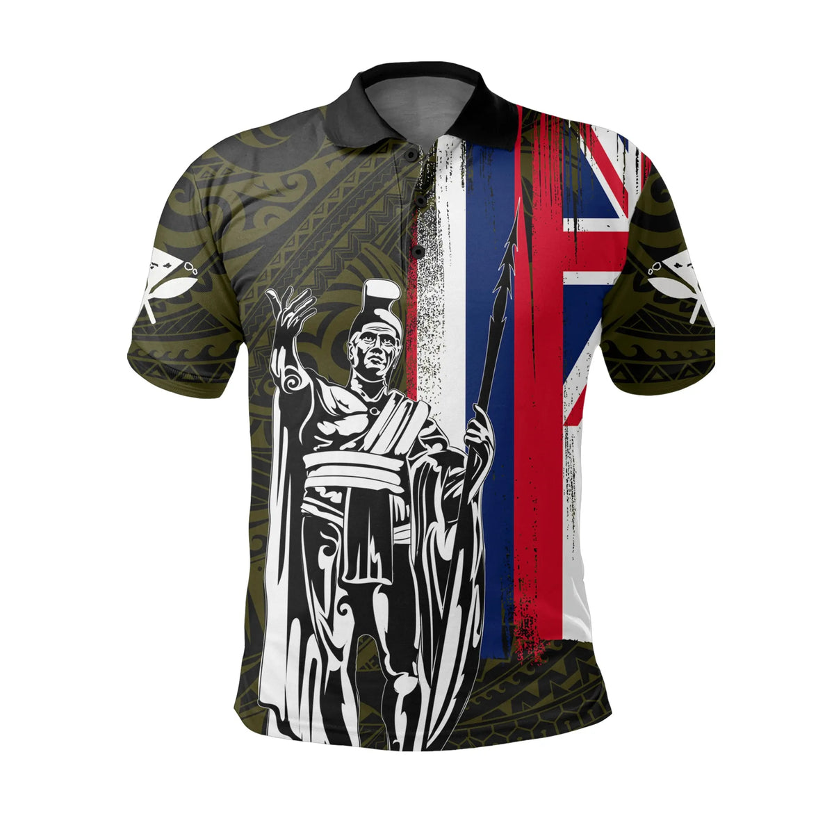 Polynesian Pride Shirt Hawaii King Flag Polynesian Polo Shirt Yellow - Polynesian Pride