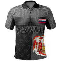 Polynesian Pride Shirt Hawaii King State Polynesian Polo Shirt Gray Mult - Polynesian Pride