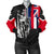 Polynesian Pride Jacket - Hawaii King Flag Polynesian Women's Bomber Jacket - Gray - Polynesian Pride