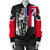 Polynesian Pride Jacket - Hawaii King Flag Polynesian Women's Bomber Jacket - Gray - Polynesian Pride