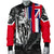 Polynesian Pride Jacket - Hawaii King Flag Polynesian Men's Bomber Jacket - White - Polynesian Pride