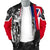 Polynesian Pride Jacket - Hawaii King Flag Polynesian Men's Bomber Jacket - White - Polynesian Pride