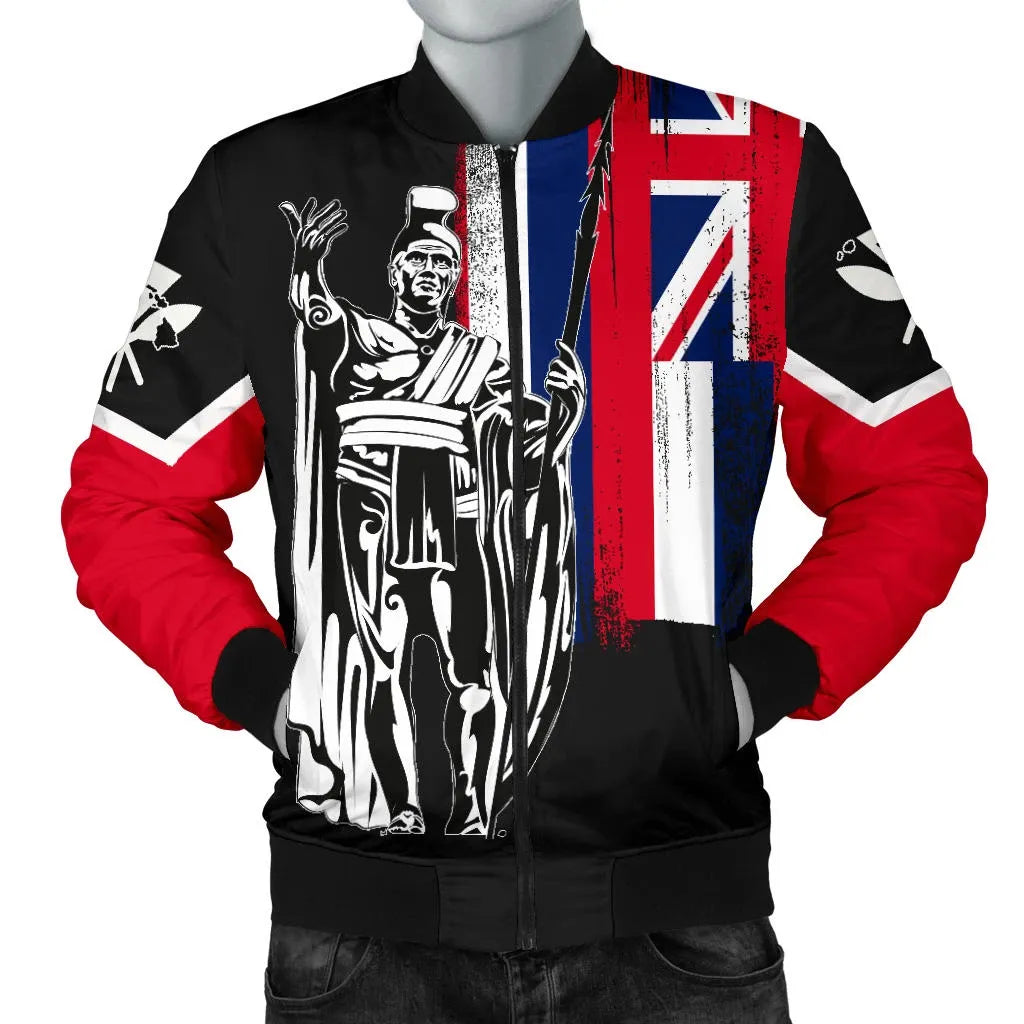 Polynesian Pride Jacket - Hawaii King Flag Men's Bomber Jacket - Polynesian Pride